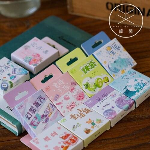 50pcs Cute Flower Unicorn Posters Mini Paper Sticker Decoration Diary Scrapbooking Label Sticker Stationery Stickers Aesthetics