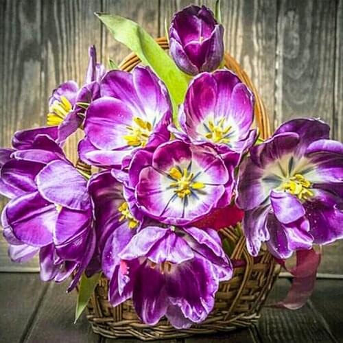 DIY 5D Diamond Painting Flower Full Round Drill Mosaic Diamond Embroidery Sale Cross Stitch Rhinestone Landscape Wall Art Decor