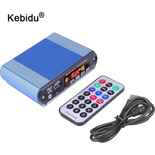 Recording Bluetooth5.0 Receiver 12V Car Kit MP3 Player Decoder Board Color Screen FM Radio TF USB 3.5 Mm AUX Audio For Iphone