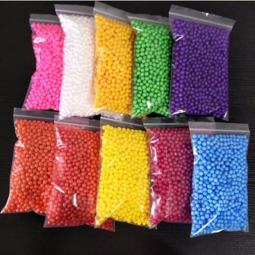 7-9mm 13g Rainbow Bleeding Mini Colors Styrofoam Beads For Slime Foam Balls Decorative Ball DIY Craft Supplies TOYS BEAD