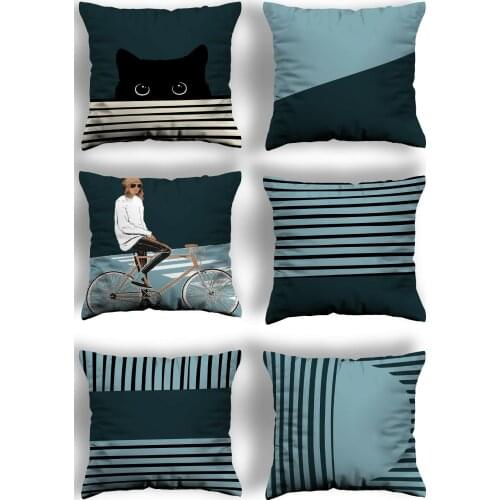 Home Custom Design Decorative 6lı Pillow decorate Case Different Color and Model Seçenekleriyle 43X43 Cm