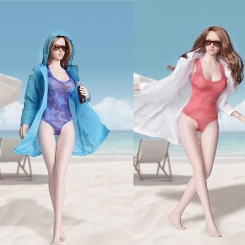 FG045 1/6 Camouflage Swimsuit Bathing suit & Sunscreen suits Fit For 12" Female Action Dolls