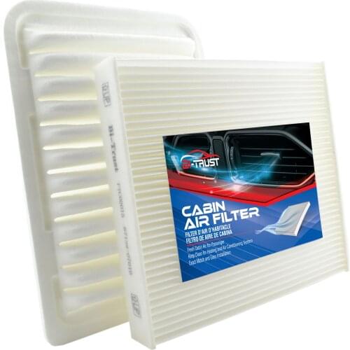 Bi-Trust Engine & Cabin Air Filter for 2009-2019 Toyota Corolla/2006-2018 Toyota Yaris CA10190,17801-0M020,17801-21050