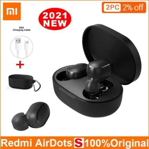 Original Xiaomi Redmi Airdots S TWS Wireless Earphone Bluetooth Air2 ProSE Gaming Headset With Mic Voice Control Noise Reduction
