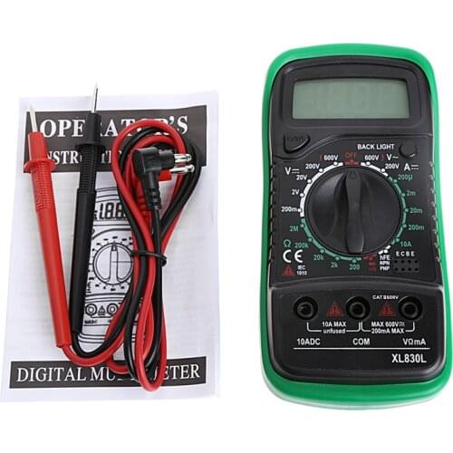 Temperature Meter Handheld LCD Digital Multimeter Tester XL830L Without Battery