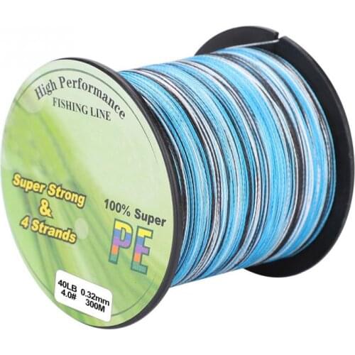 300 Meters 4 Strands Fishing Line PE Braided Multifilament Fishing Line Rope Saltwater Fishing Cord Weave Kite Wire 12-80lb