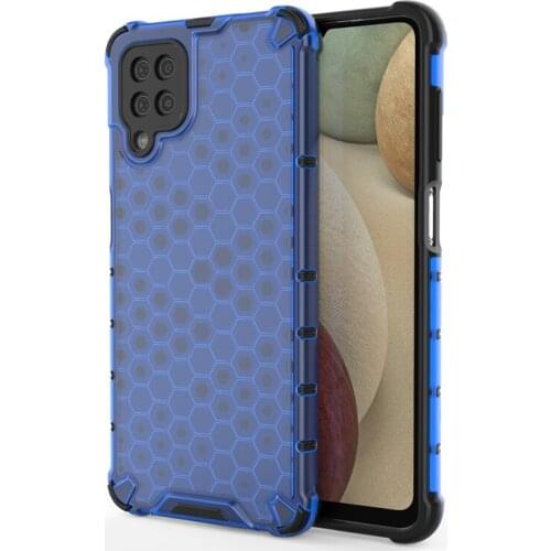 Matte Translucent Case for Samsung A12 5G Military Grade Anti-Scratch Bumper Honeycomb Shockproof Protective Phone Case
