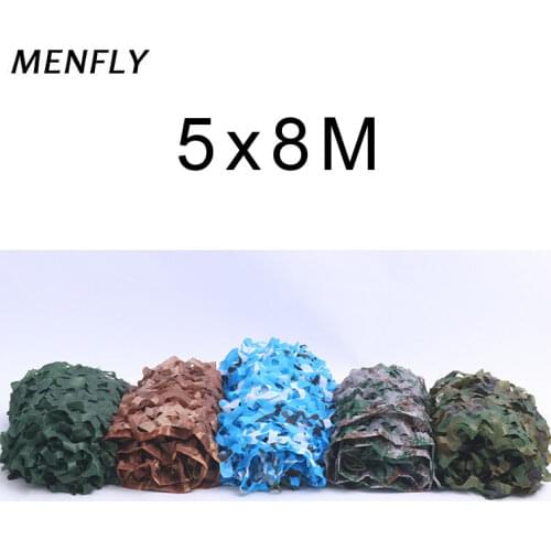 MENFLY 5x8M Reinforcement SUN-SHELTER Camouflage Network for Military Themed Events Camouflage Shade Net Truck Car Decoration