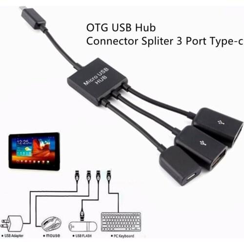 Multi-function 3in1 Tablet Computer Windows 7/8 OTG Type-C High Speed Power Charging Connector Splitter
