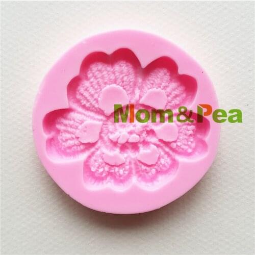 Mom&Pea MPA1698 Flower Shaped Silicone Mold Cake Decoration Fondant Cake 3D Mold Food Grade Soap Mold