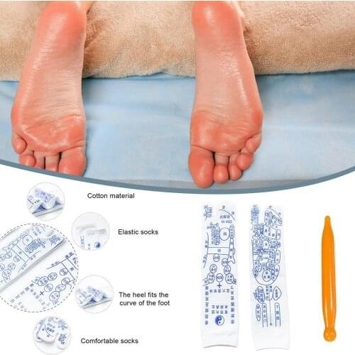 Acupressure Reflexology Socks Foot Massage Socks Anti Set Acupoint Socks Foot Breathable Yoga Socks Slip M2E6