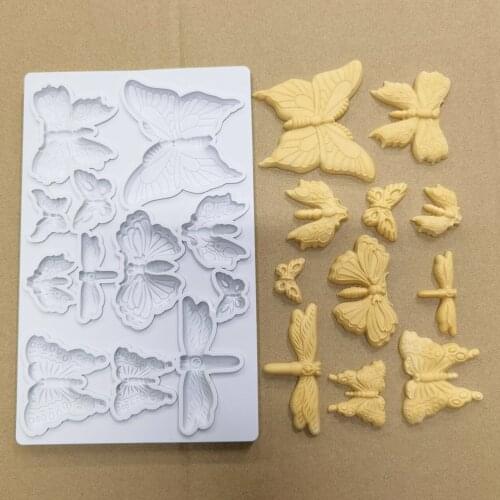New Cake Decoration Accessories Butterfly Dragonfly Silicone Mold Fondant Cake Mold Chocolate Mold Baking Tools for Cakes