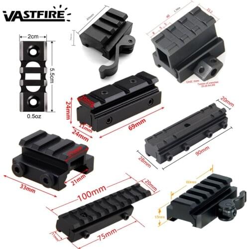 Hunting 11mm/20mm Rail Picatinny Weaver Scope base Mount Sporting Picatinny Weaver Rail Scope Mount for Airsoft Rifle Scope caza