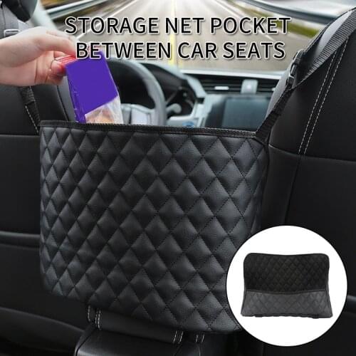 Car storage large capacity Elastic Car Mesh Net Bag Between Car Organizer Back Storage Bag Luggage Holder Pocket for Car Styling