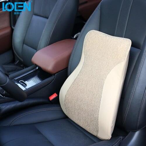LOEN Memory Foam Car Lumbar Support for Office Chair Car Covers Auto Seat Support Universal Car Back Seat Support Waist Support