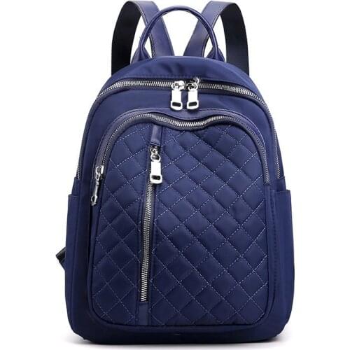 Women Fashion Simple Backpack Nylon College Wind Backpack for Teenage Girls Female School Bag Handbag Womens Backpack