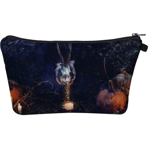 Halloween Series Cosmetic Storage Bag for Women 2020 New Saves Masks Lipstick Makeup Zipper Handbags Pencil Cases Organizer Bag
