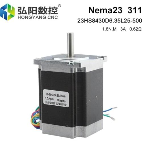 Nema23 57/311 Stepping Motor 98x56mm 3A 1.8N.M, Shaft Diameter 6.35mm 8mm, Used For CNC Engraving And Milling Machine 3D Printer