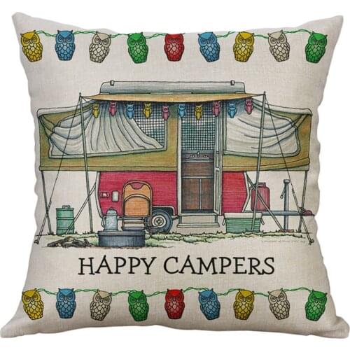 Vintage Linen Cushion Cover Car Home Decorative Throw Pillows Case Linen Cotton Creative For Living Room Sofa Seat Chair