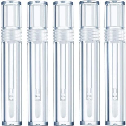 10-50pcs 5ml Empty Lip Gloss Tube Clear Lip Balm Bottle Refillable Eyelash Growth Liquid Cosmetic Containers Lipstick Container