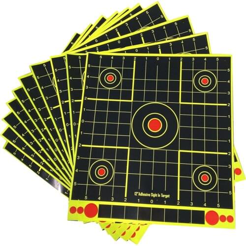 10pcs Shooting Paper Target Object Archery Shooting Hunt Training Aids Self Adhesive Hunting Shooting Box Target Aims Sticker