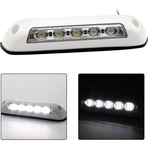 12V 2.6W 5LEDs RV Awning Porch Light IP67 Waterproof LED Camper Light for Marine Caravan Camper Trailer Ship Exterior Camp Lamp