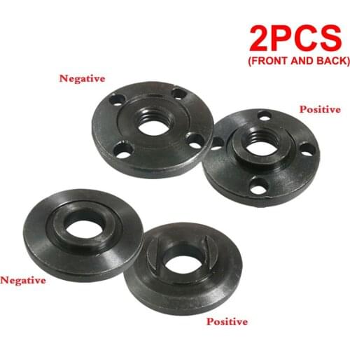 2pcs M14 Thread Angle Grinder Inner Outer Flange Metal Replacement Nuts Set for 14mm Spindle Thread Power Tools