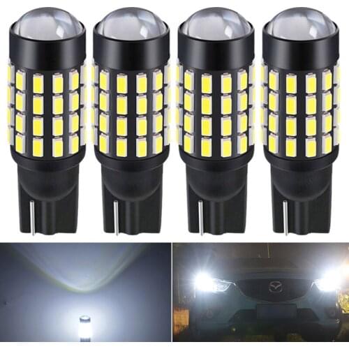 4pcs Super bright LED T10 W5W 3014 54SMD 194 168 Auto LED Car Interior Light plate Dome Reading Lamp Clearance Light 6000k 12V