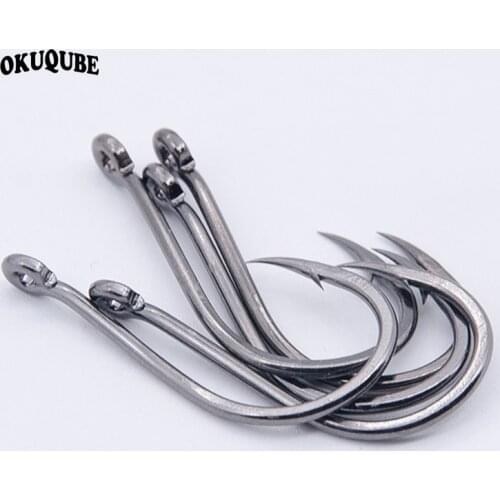 50-400)pcs/lot Fishing Hooks Coating High Carbon Stainless Steel Barbed Octopus Carp Fish Hooks Sharped Circle Fishhook 1#-12