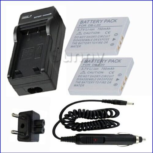 Battery (2-Pack) + Charger for Sanyo Xacti VPC-CG6, VPC-CG65, VPC-CG9, VPC-E1, VPC-E2, VPC-E6, VPC-E7 Digital Camcorder