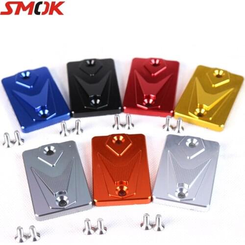 SMOK Motorcycle Scooter Accessories CNC Aluminum Alloy Brake Fluid Fuel Reservoir Tank Cap Cover For YAMAHA BWS R 125
