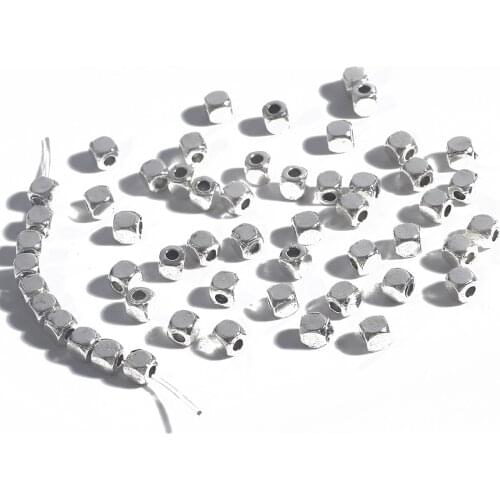 20-50pcs 2-5mm Antique Silver Color Tibetan Metal Beads Handcraft Prayer Spacer Beads For Jewelry Making DIY Bracelet Nekclace