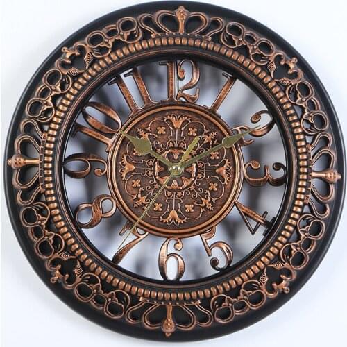 Home Living Room Decor Creative Wall Clock Retro Modern Kitchen Bedroom Office Cafe Room Decoration Wall Decorative Quartz Clock