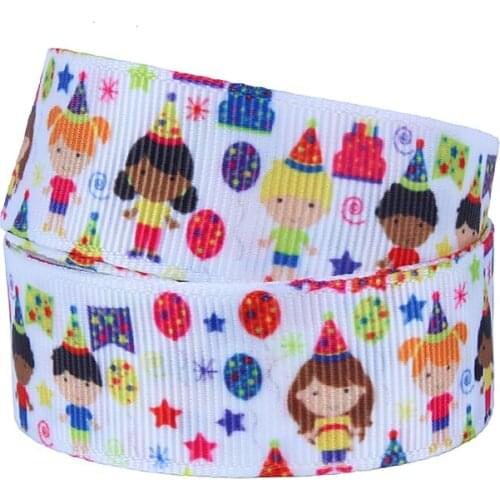 FLRA RibbonWholesale baby girls and boys printed heat transfer grosgrain ribbon for school kids hair accessories