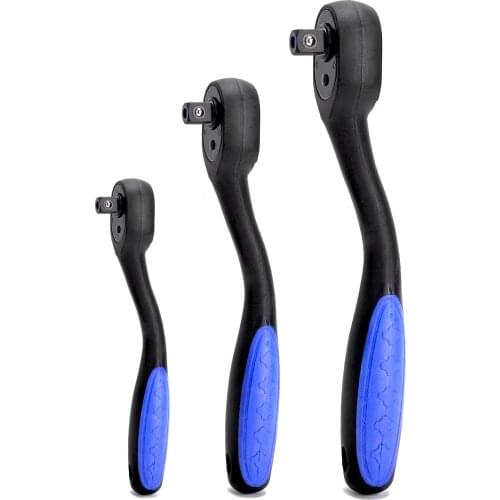 1/4 3/8 1/2 Inch Ratchet Wrench Quick-Release Drive Rachet Socket Wrench By Composite Offset Handle Reversible Gear Spanner Tool