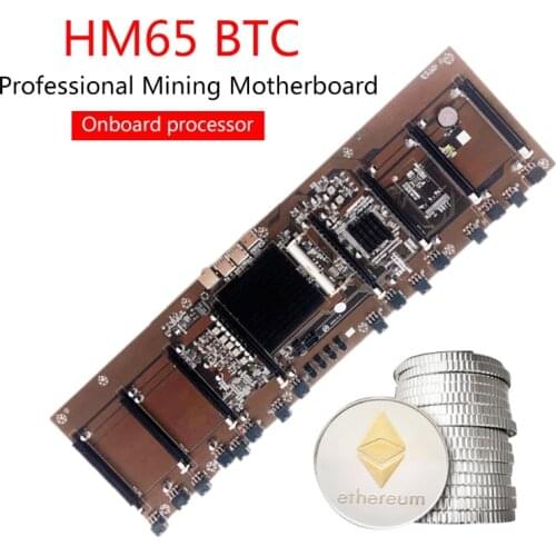 HM65 Direct Insertion Eight Card Slot BTC Solid State Capacitor B250 B85 Multi Card Motherboard Support 1600 1333 1066