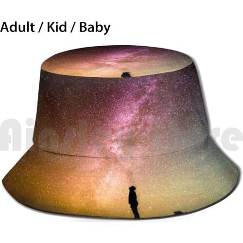 Star Clusters In The Space Universe - We Are Not Alone Sun Hat Foldable UV Protection Space Milky Way Galaxy Astronomy