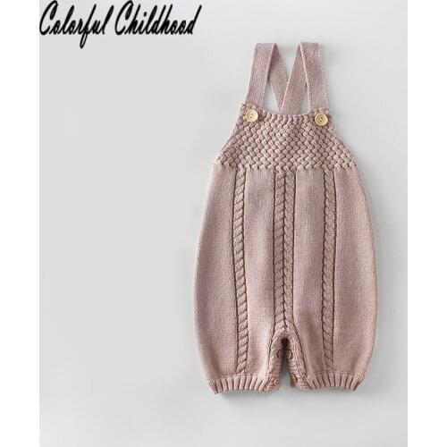 Toddler Baby Girl Boy Overalls Vest Rompers Cotton knitting Wheat ears design Casual toddler baby Clothings children outfits
