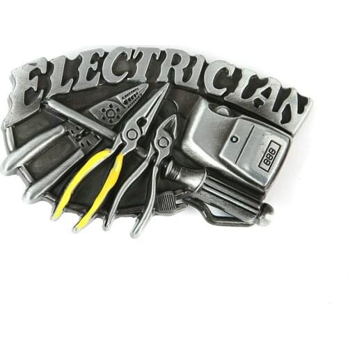 Western cowboy zinc alloy tool belt buckle mens genuine leather belt gift item