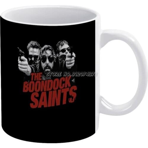 Three Members Cool Saints Give Me A Beer Art Film Coffee Mugs Style Cartoon Tea Coffee Mug Cup Birthday Gift Collection The Sain