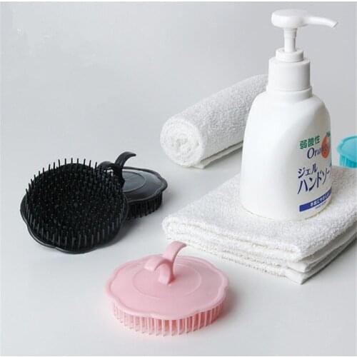 Head Massage Brush Soft glue Shampoo brush Bathroom Products Plastic Sanitary comb Washing Hair Scalp Shower Body
