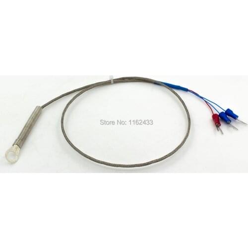 FTARR01 PT100 type 0.5m metal screening cable 6mm 5mm diameter hole ring head RTD temperature sensor