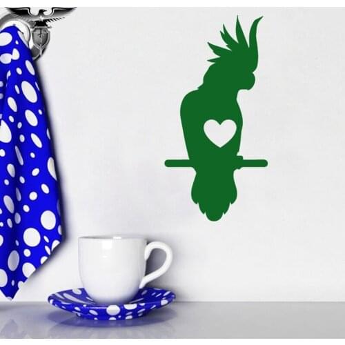 EmpireYing 3 Size 8 Colors Cockatoo Love Parrot Bird Pet Animal Lovers Art Car Sticker SUV Motorcycle Laptop Cover Vinyl Decals