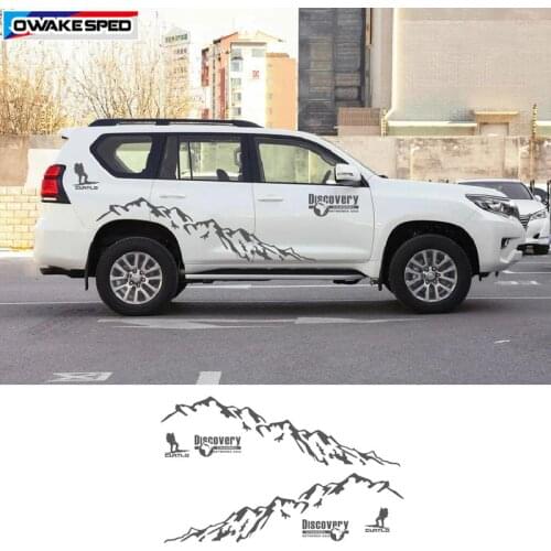 Car Door Side Body Sticker Off ROAD Styling Auto Stripes Mountain Graphics Decals For Toyota Prado Land Cruiser