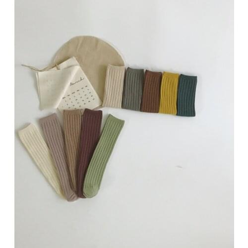 4 Pairs/lot Baby Girls Socks Long Socks Kids Knee Length Soft Cotton Baby Socks Kids 1-6 Years Knee High Socks