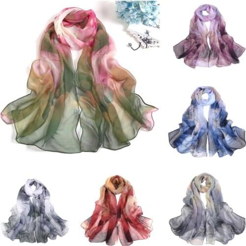 Newest Fashion Women Shawls Lotus Printing Long Soft Wrap Scarf Ladies Shawl Soft Scarves Fantastic Neckerchief Wraps Echarpe