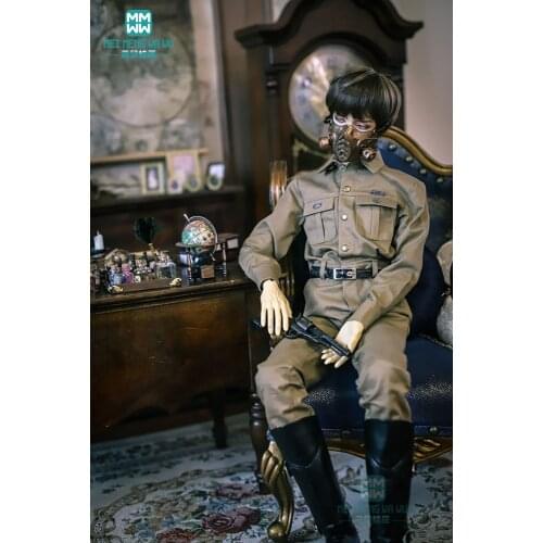 Clothes for doll fits 65-70cmBJD uncle 1/3 BJD doll fashion Military uniform khaki, green, black
