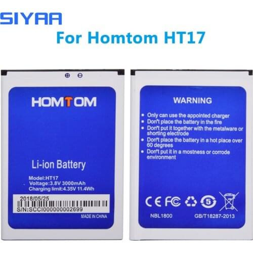 Original SIYAA Battery HT17 For Homtom ht17 Replacement Batteries Original Battery 3.8V High Capacity 3000mAh Li-ion Battery