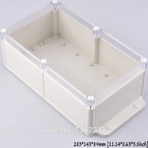 One pcs 283*143*89mm housing DIY plastic enclosure for electronic waterproof junction box wall mount control box juntion box