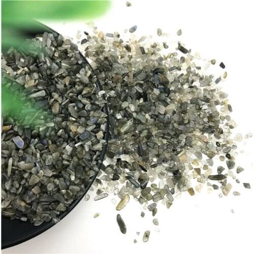 Drop Shipping 50g 3-5mm Natural Crystal Labradorite Grey Moonstone Gravel Specimen Polished Stone Natural Stones and Crystals